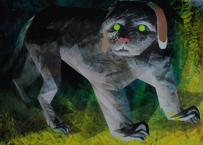Welpe_JuliusHofmann_2011_150x210cm_Acryl_auf_baumwolle