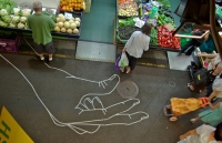 Arte urbano con masking tape de Buff Dis