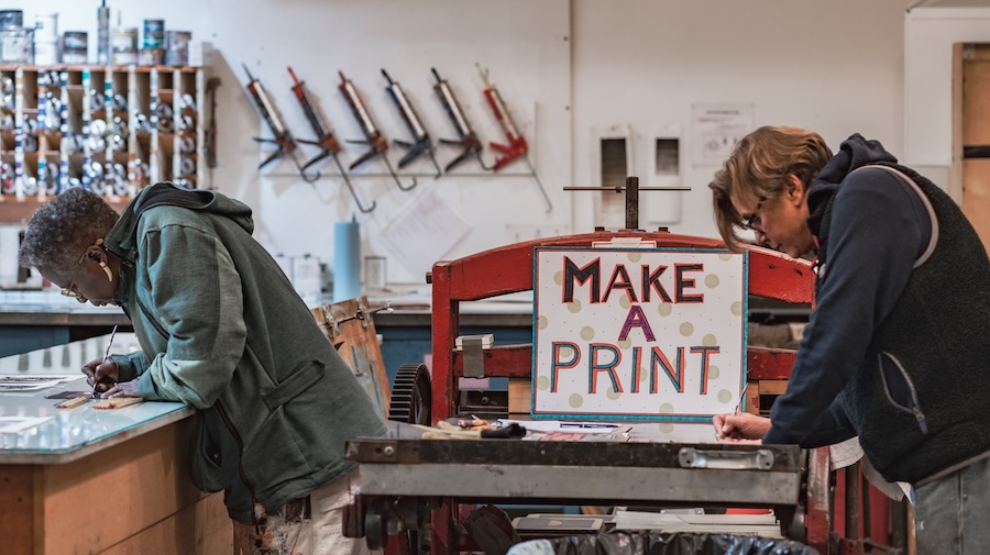 Michael Mazur Printmaking Studio Photo Credit Michael Cestaro