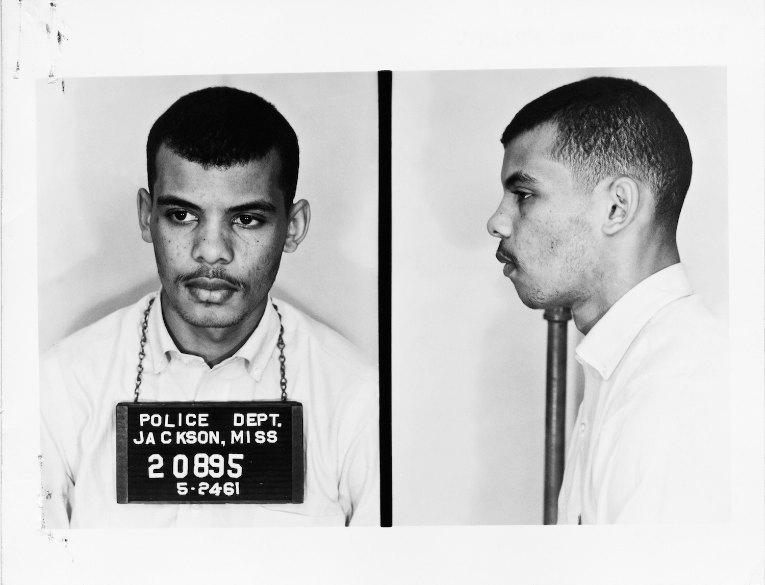Eric Etheridge, mugshot of the Rev. LeRoy Glenn Wright at age 19 from the series Breach of Peace, 1968