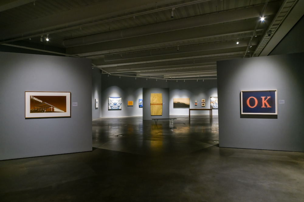 Installation view of Ed Ruscha: OKLA. © Ed Ruscha. Photo by Trayson Conner.