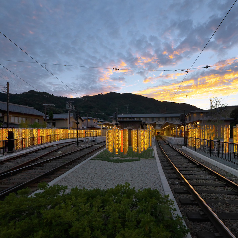 Interior Space and Exhibition Design Randen Arashiyama Station Railway station by Yasumichi Morita