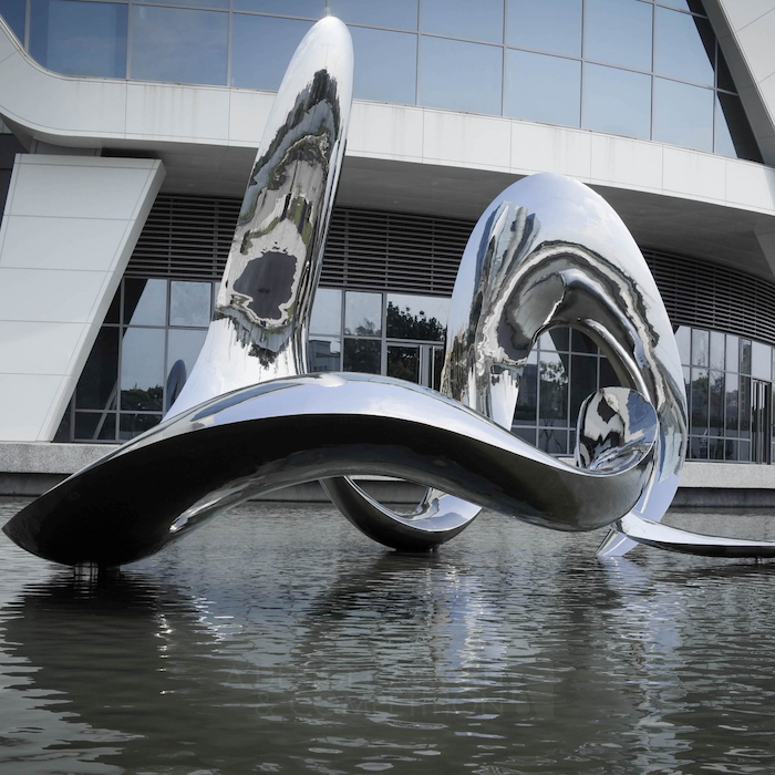 Arts, Crafts and Ready-Made Design Flow With The Sprit Of Water Public Art by Iutian Tsai