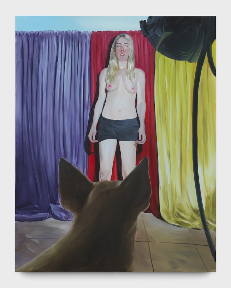 I am the dog, 2023 Oil on linen 92 × 72 inches
