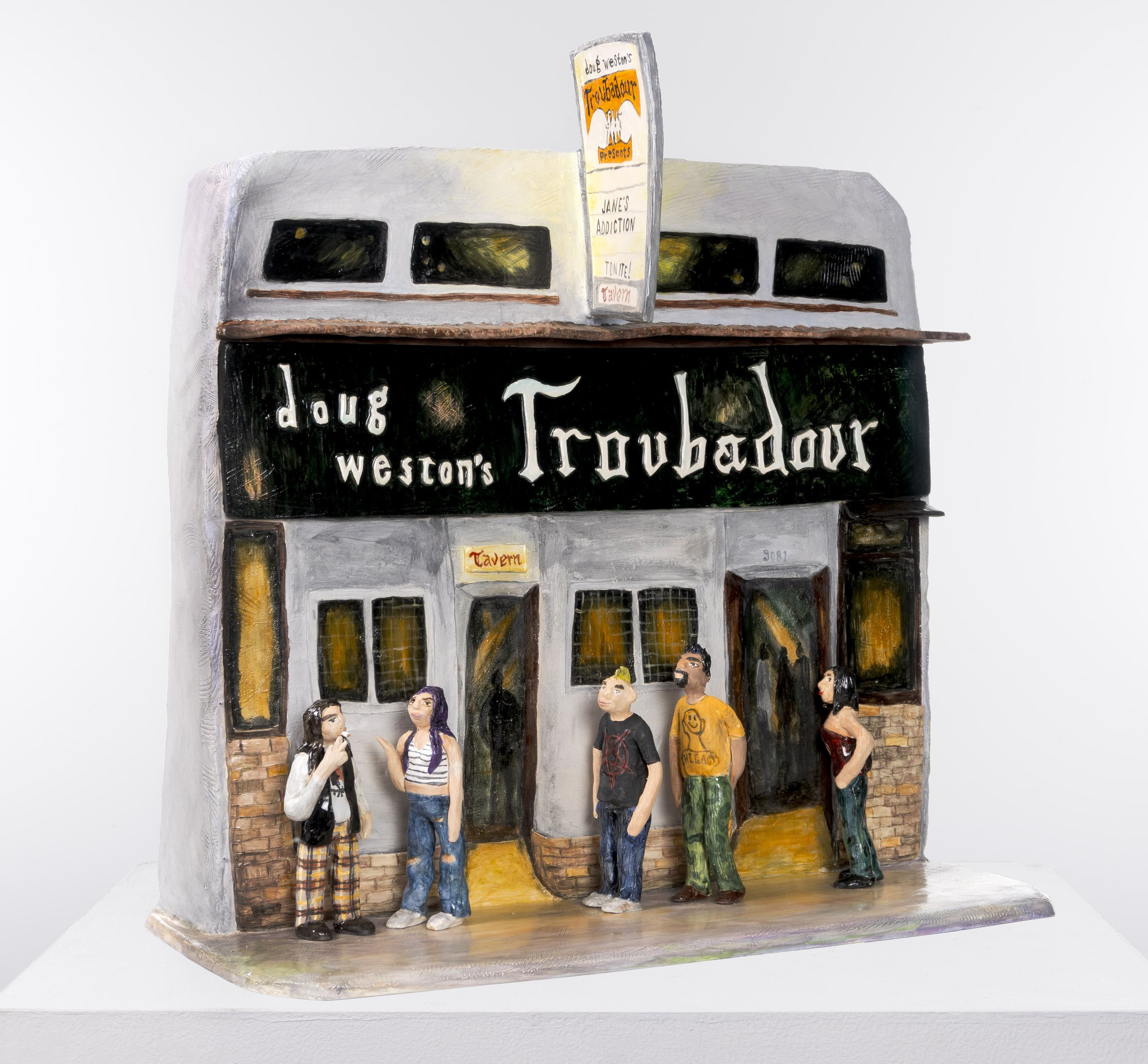 TROUBADOUR, Ceramic Stoneware, 18” x 19” x 9”, 2023