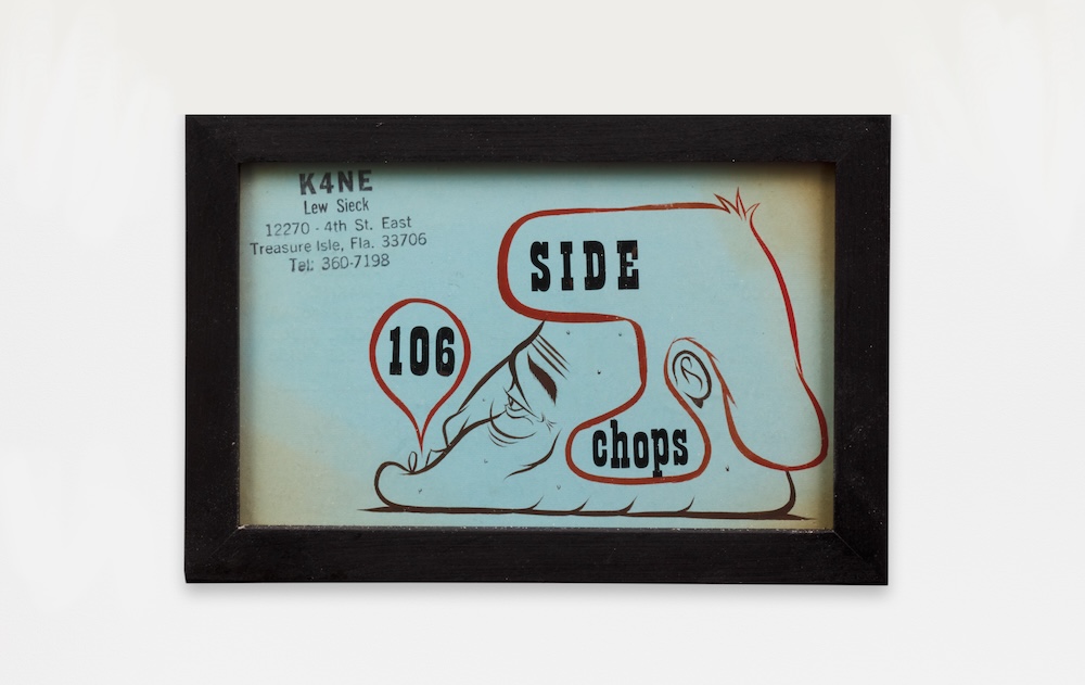 Barry McGee, Untitled, 2023, gouache and ink on paper in artist frame, 4 1/4 x 6 5/16 inches. Image courtesy of the artist and Perrotin.