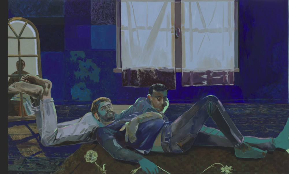 open window (blue, blue room), 2022 Oil on linen 60 x 96 inches Michael Sherman and Vinny Dotolo Spaghetti Western Collection Image courtesy the artist and Hales, London and New York. Photo: JSP Art Photography