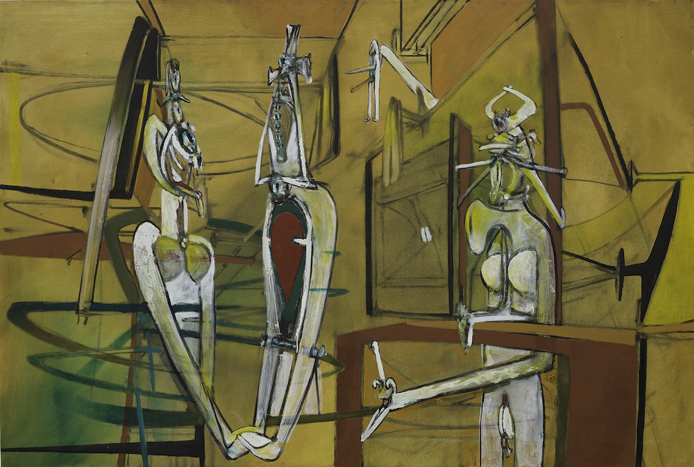 Roberto Matta, Chamboles les amoureuses, 1946, oil on canvas; 40 x 60 1/2 in. The Fine Arts Collection, Jan Shrem and Maria Manetti Shrem Museum of Art, University of California, Davis. Fractional gift to the Jan Shrem and Maria Manetti Shrem Museum of Art and the San Francisco Museum of Modern Art from Jan Shrem and Maria Manetti Shrem. © 2024 Artists Rights Society (ARS), New York / ADAGP, Paris. Photograph: Katherine Du Tiel.