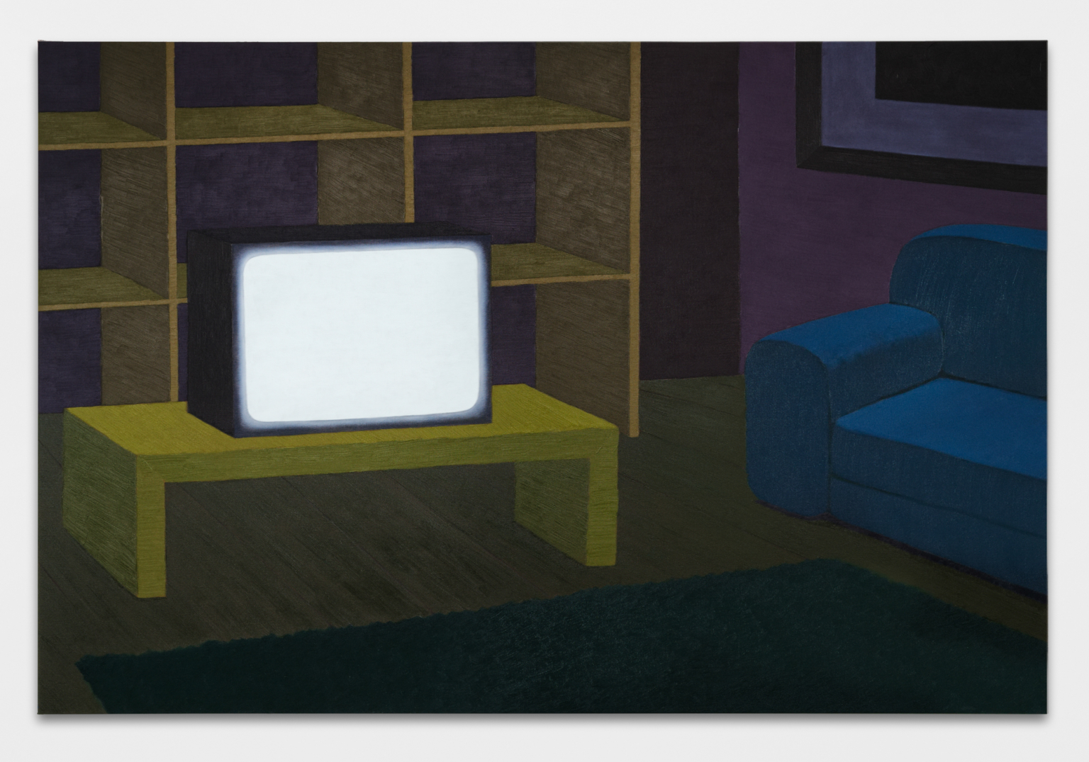 TV, 2024. Oil on linen, 51⅛ × 77⅛ in. (130 × 196 cm)