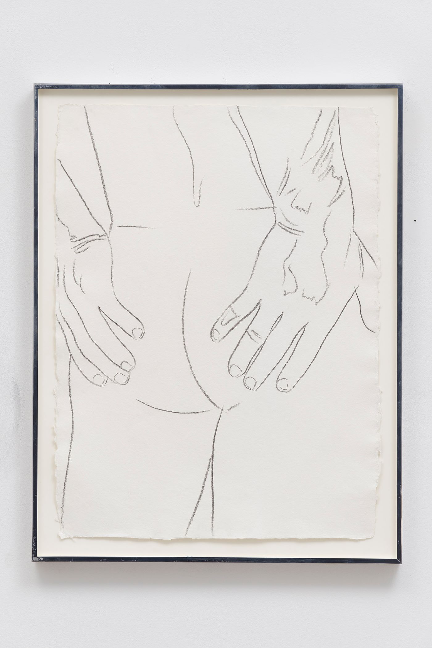 Male Nude, 1981 Graphite on paper 35.5 × 27.5 in