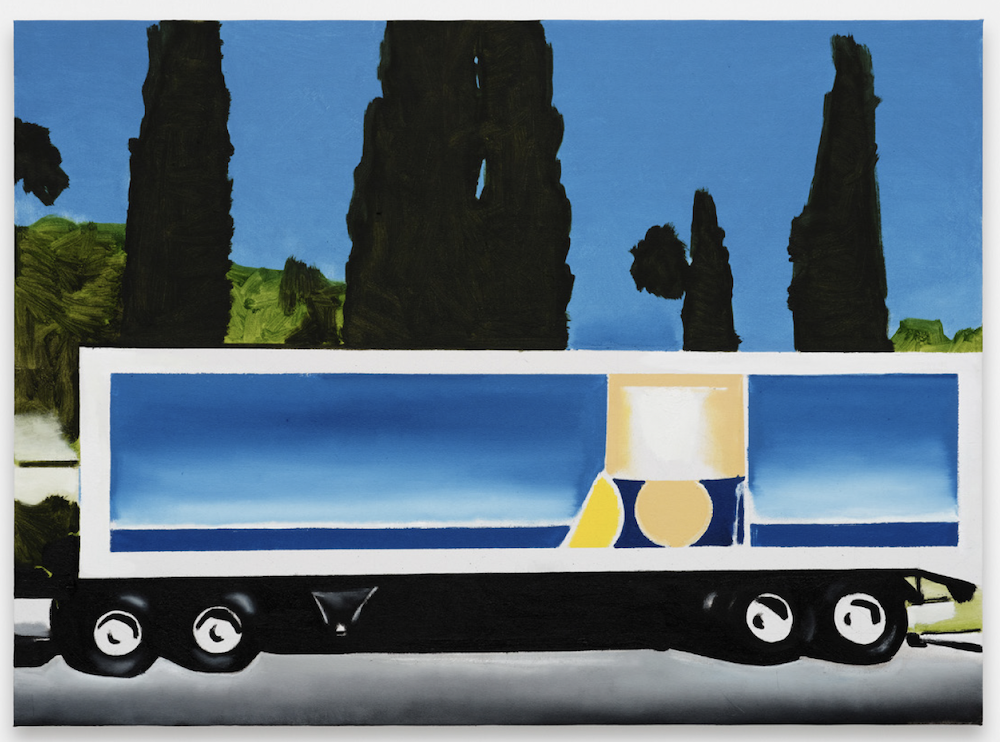 Untitled (Corona Truck), 2024 Oil on canvas 32 x 46 inches