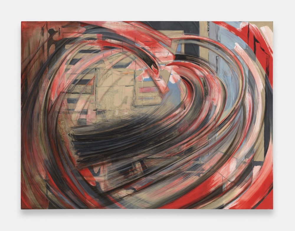 Barreled, 2020–2023. Oil on canvas. © Janiva Ellis. Courtesy of the artist and Cabinet Gallery, London. Photo: Julia Featheringill. 