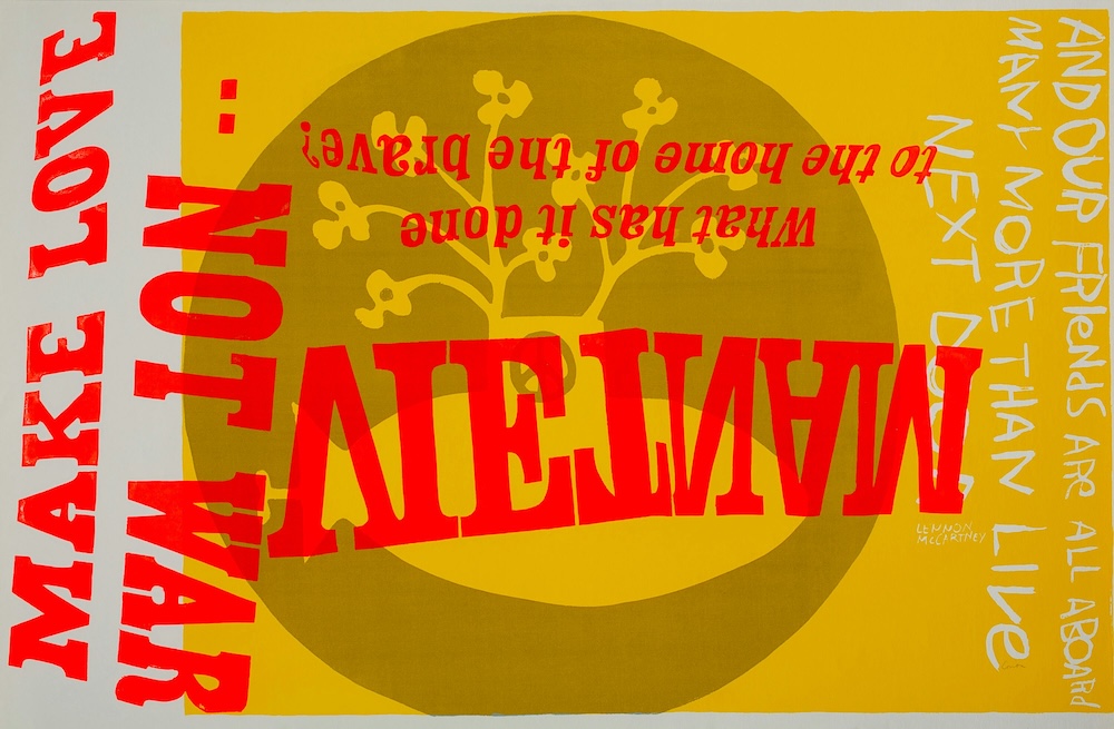 yellow submarine,1967, serigraph, 23 x 35 in., image courtesy of Corita Art Center, Los Angeles, corita.org 
