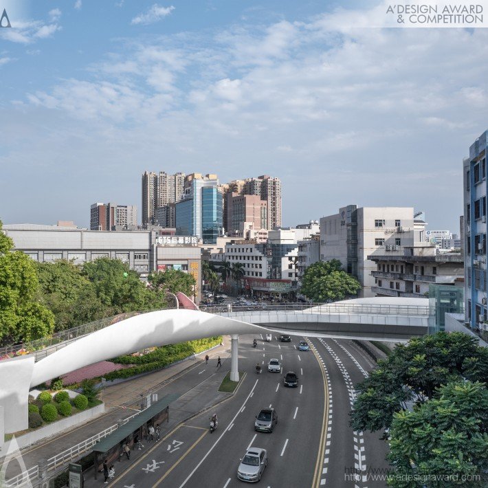 Twist Bridge Pedestrian Overpass by Ge Wang