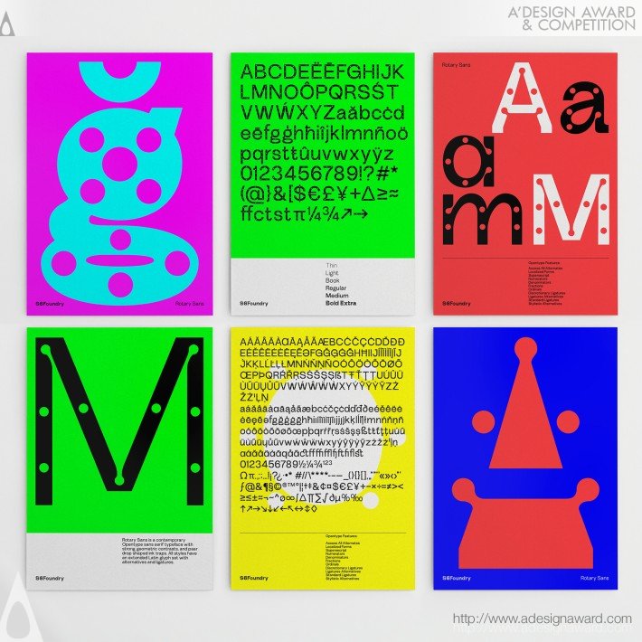 Rotary Sans Typeface by Paul Robb and Moira Bartoloni