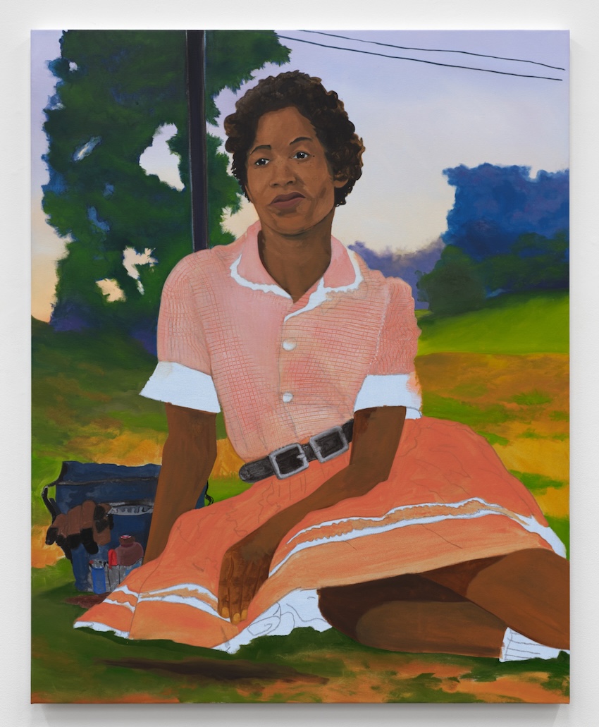 Something on the Horizon, 2025. Oil on linen, 60 1⁄8 × 48 1⁄8 in. (152.72 × 122.24 cm)