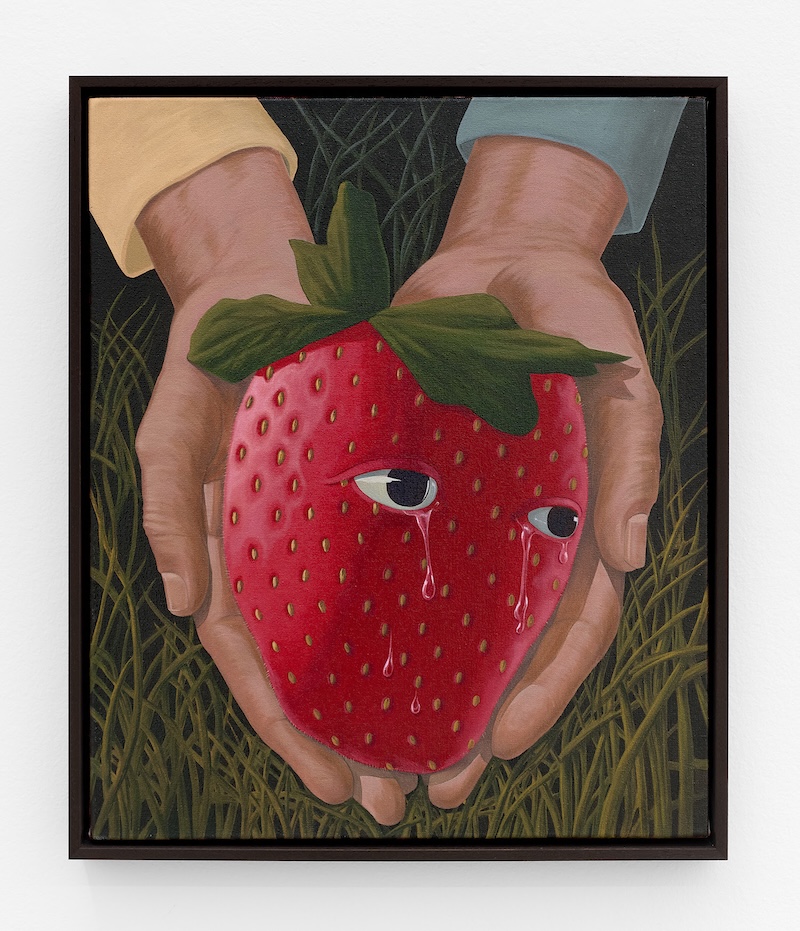 Kevin Christy, Who Sold Your Intentions, 2023, oil on canvas, 24 x 20 inches, 61 x 51 cm. 25 x 21 x 2.5 inches, 64 x 53 x 6 cm. 