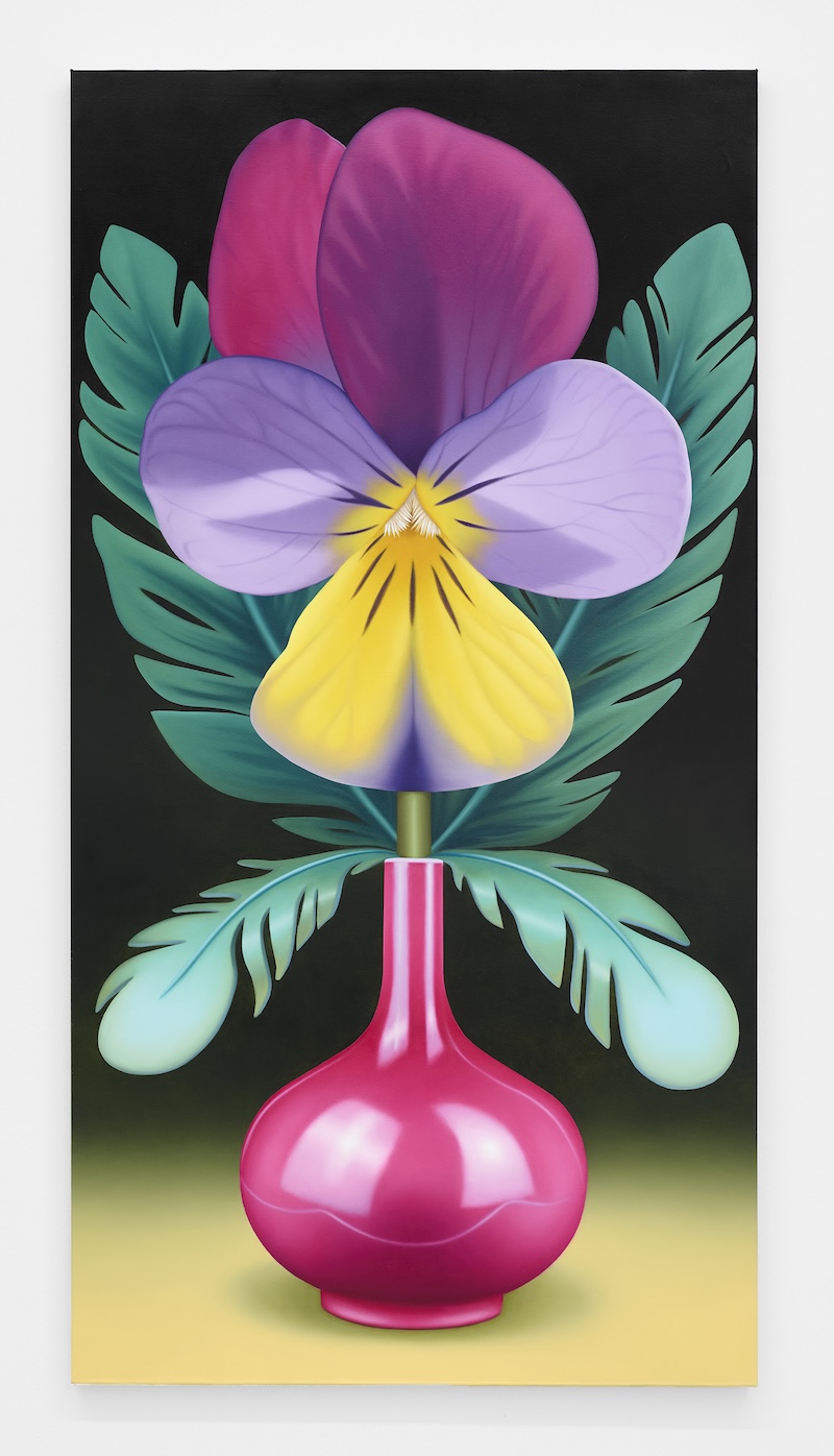 Mona Broschar, Guardian II, 2023, acrylic and oil on canvas, 90 x 51 inches, 230 x 130 cm. 