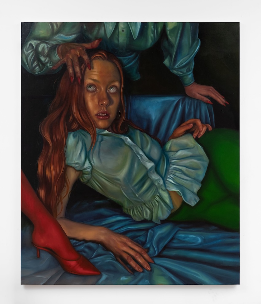 Visionary Rumor, 2025, Oil on linen, 72 x 60 inches © Chloe Wise - Courtesy of the Artist and Almine Rech. Photo by: Charles Roussel