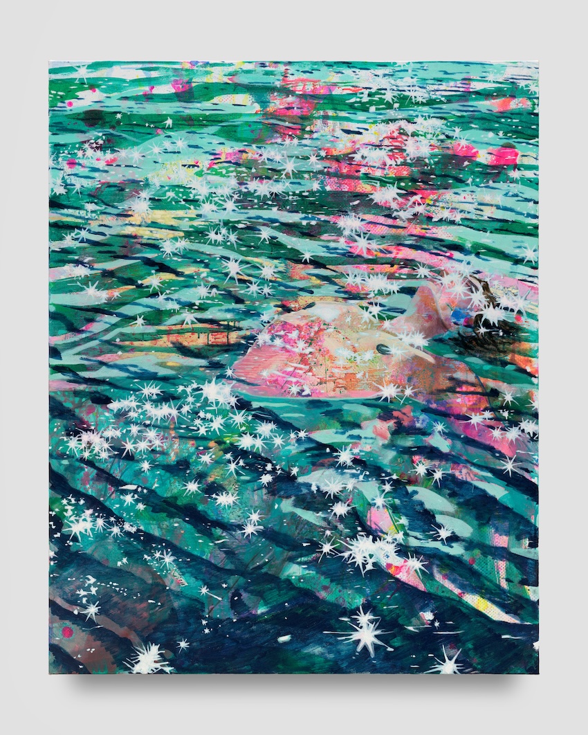 The Grateful Swimmer, 2025 Oil on canvas 150 × 120 cm 