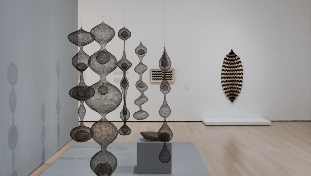 Installation view, Ruth Asawa: A Retrospective, The Museum of Modern Art, New York, 2025 © 2025 The Museum of Modern Art, New York. Photo by Jonathan Dorado. Artworks © 2025 Ruth Asawa Lanier, Inc.