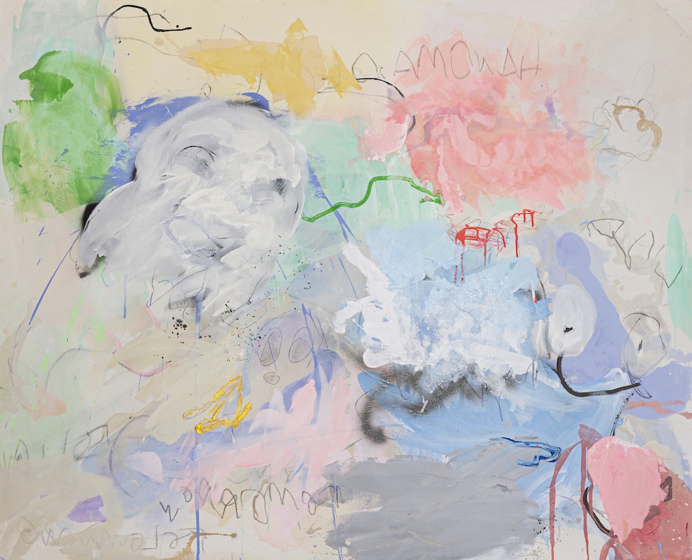 “Beyond the Reach of Fear”, 2025 Mixed Technique on canvas 130 x 160 cm. (51.2 x 63.8 in.)