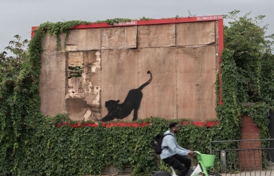 And on Day 6... Banksy Paints a Cat and Admits He Is Playing image