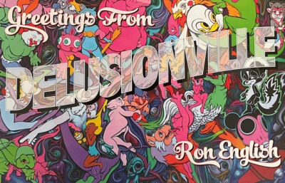 New Book Alert: Greetings From Delusionville by Ron English by Last Gasp image