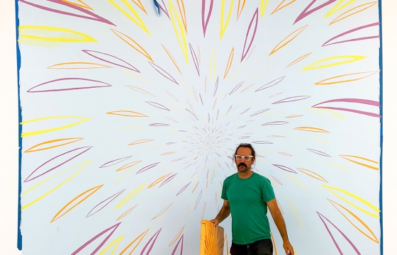 Chris Johanson Paints An Original Mural For Roberts' Projects New Group Show "Magic"