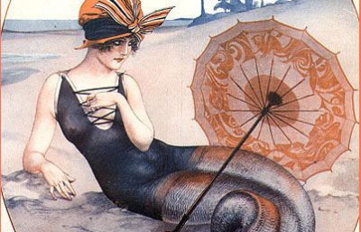 Vintage Mermaid Art image