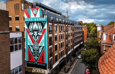 Shepard Fairey Teams with Migrate Art for Climate Awareness Mural in London image